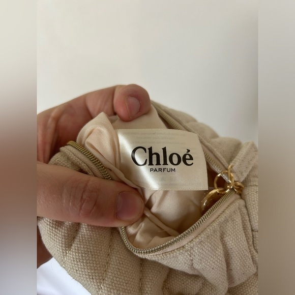 Chloe Cream Canvas Tote Mini Makeup Pouch - Picture 7 of 7